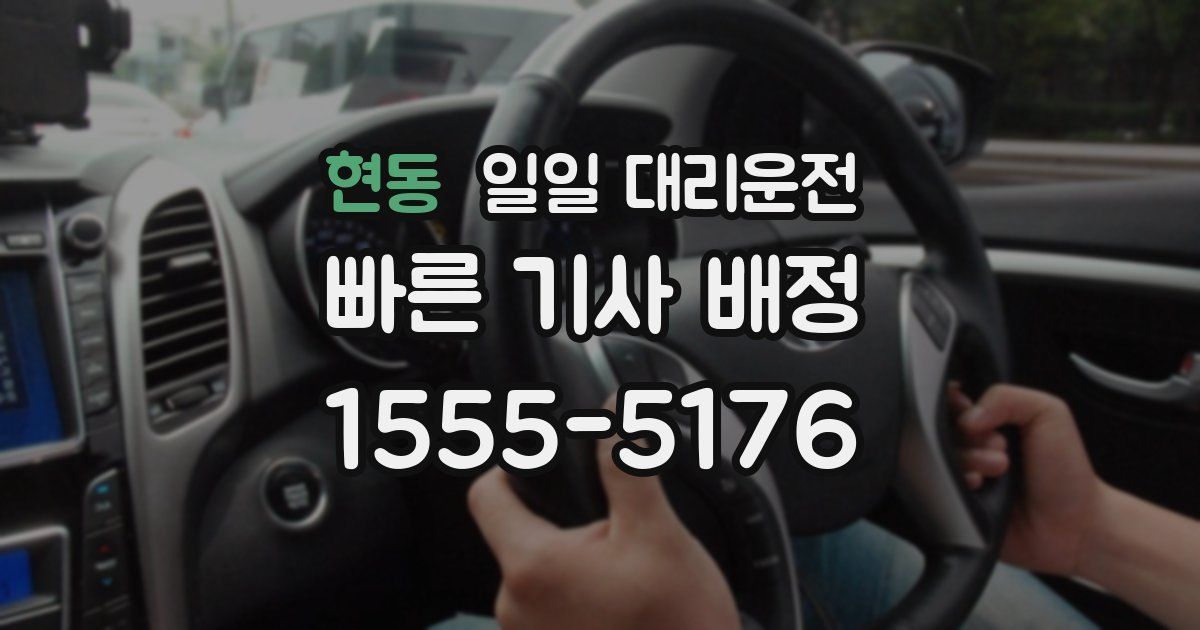현동 일일 대리운전