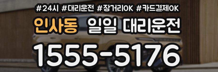 인사동 일일 대리운전