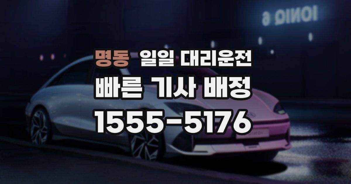 명동 일일 대리운전