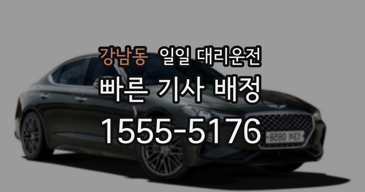 강남동 일일 대리운전
