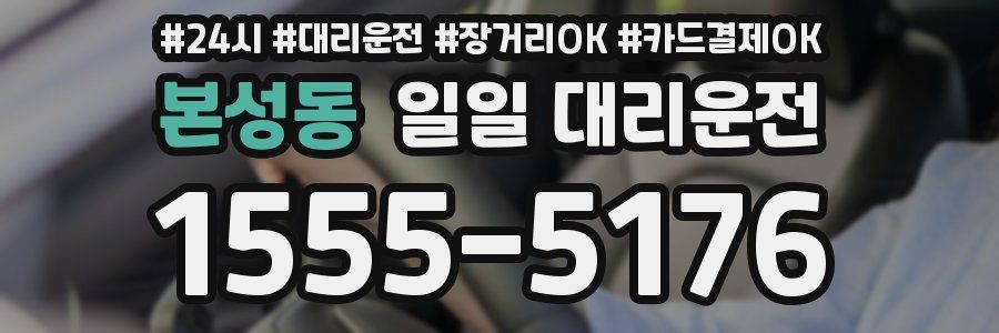 본성동 일일 대리운전
