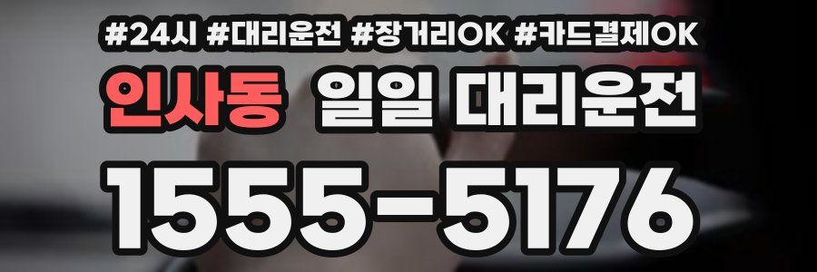 인사동 일일 대리운전