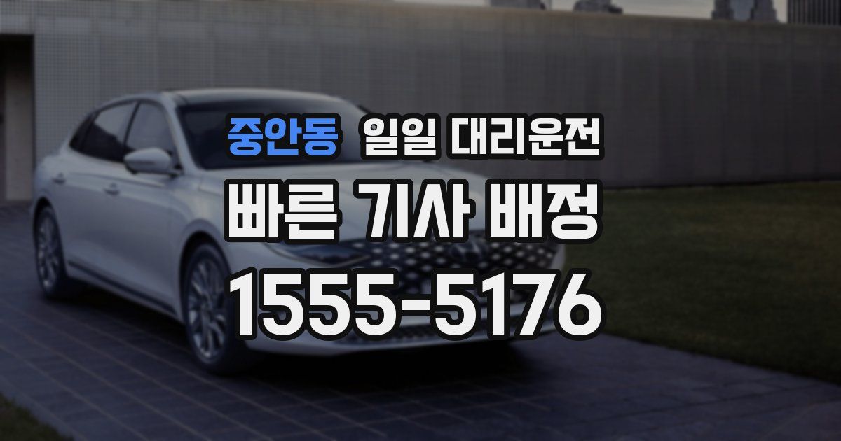 중안동 일일 대리운전