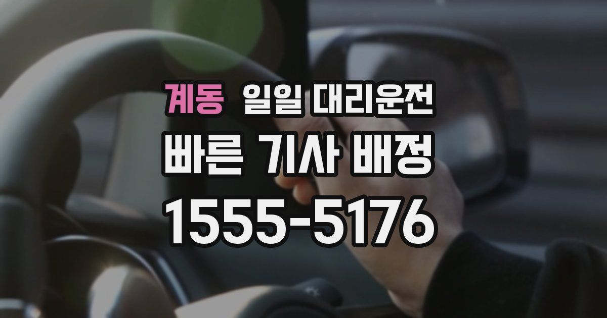 계동 일일 대리운전