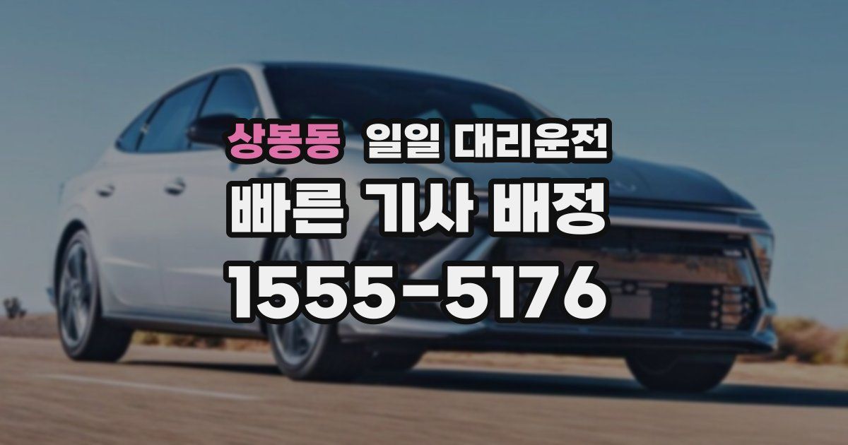 상봉동 일일 대리운전