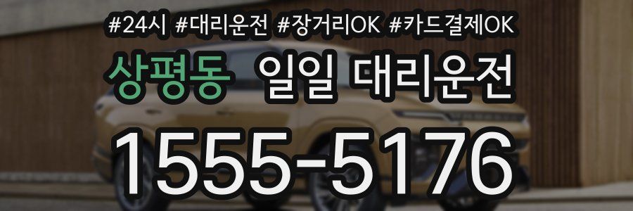 상평동 일일 대리운전