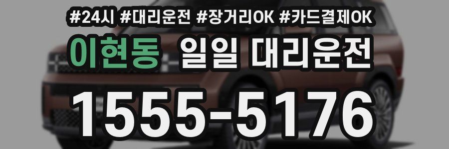 이현동 일일 대리운전