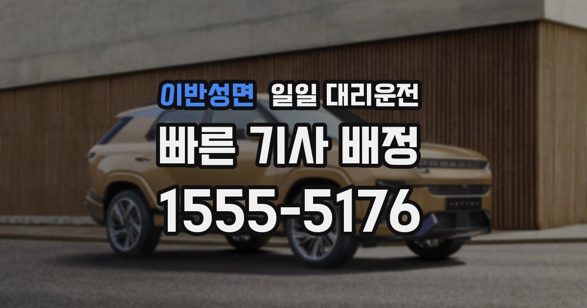 이반성면 일일 대리운전