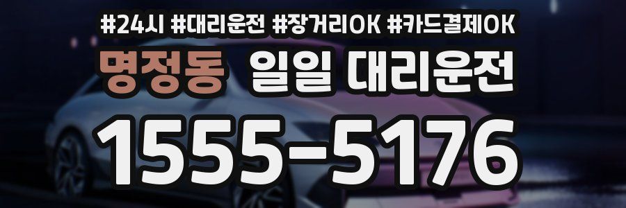 명정동 일일 대리운전