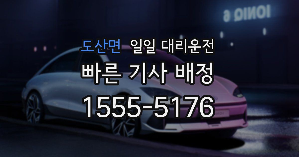 도산면 일일 대리운전