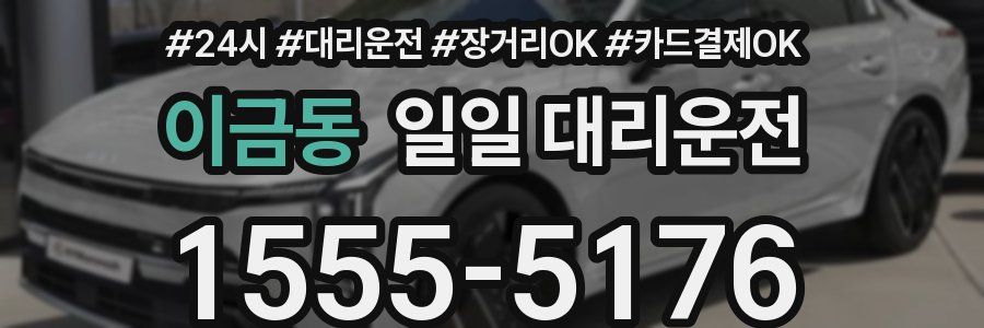 이금동 일일 대리운전