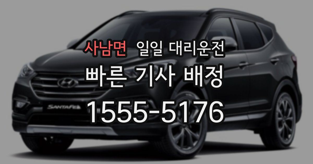 사남면 일일 대리운전