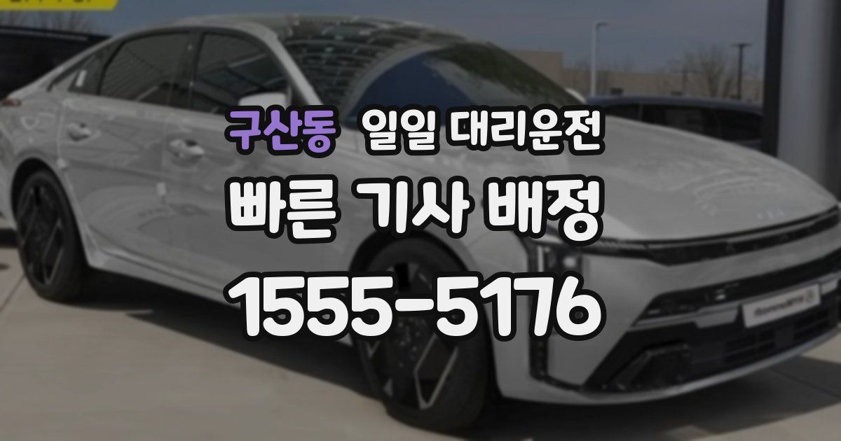 구산동 일일 대리운전