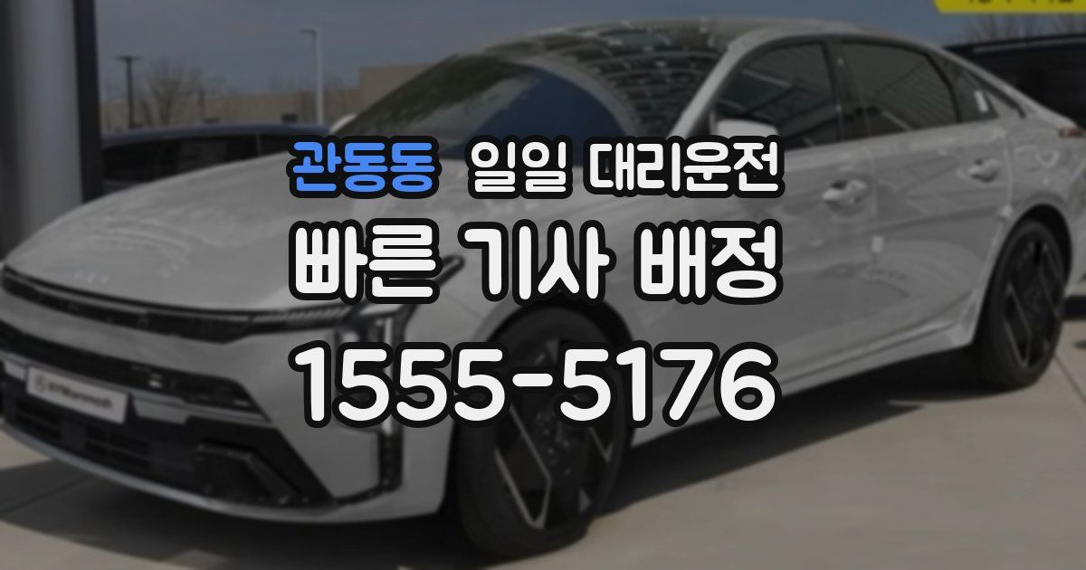 관동동 일일 대리운전