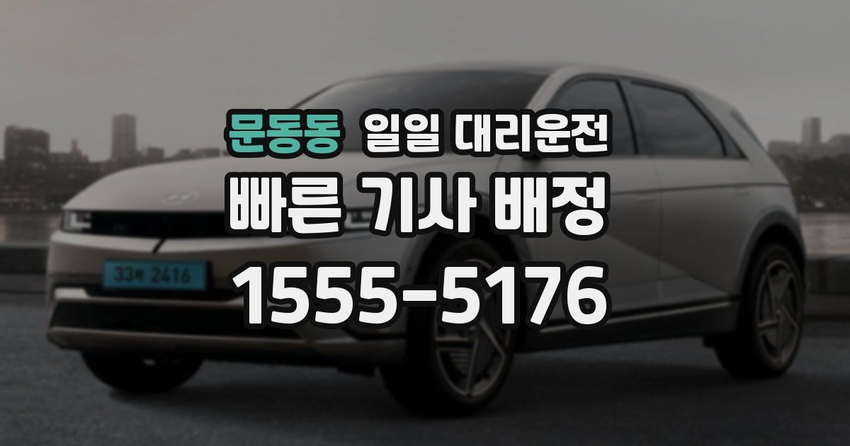 문동동 일일 대리운전