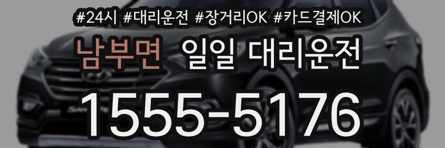 남부면 일일 대리운전