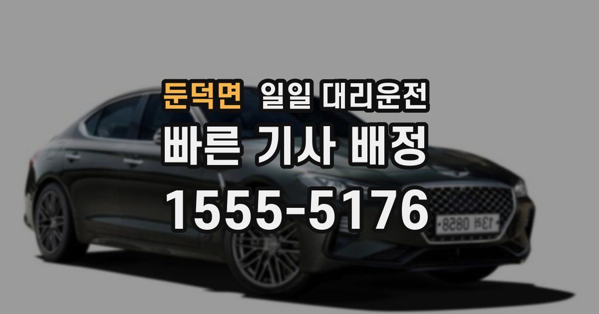 둔덕면 일일 대리운전