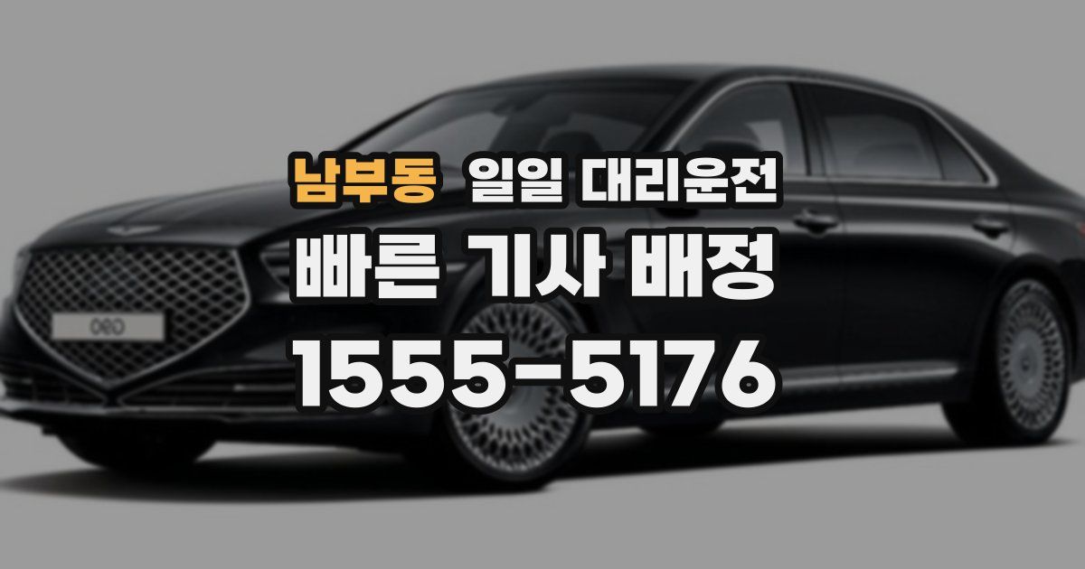 남부동 일일 대리운전