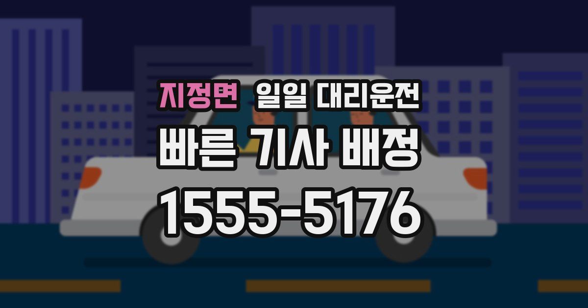 지정면 일일 대리운전