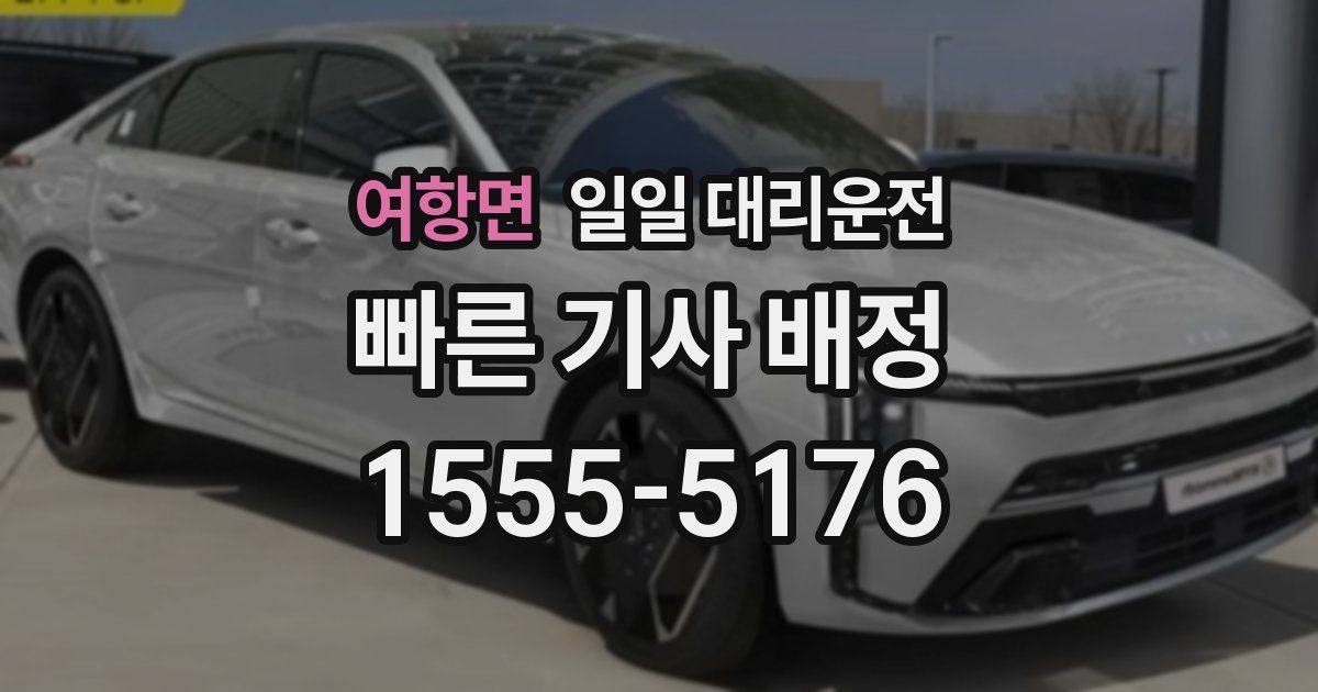 여항면 일일 대리운전