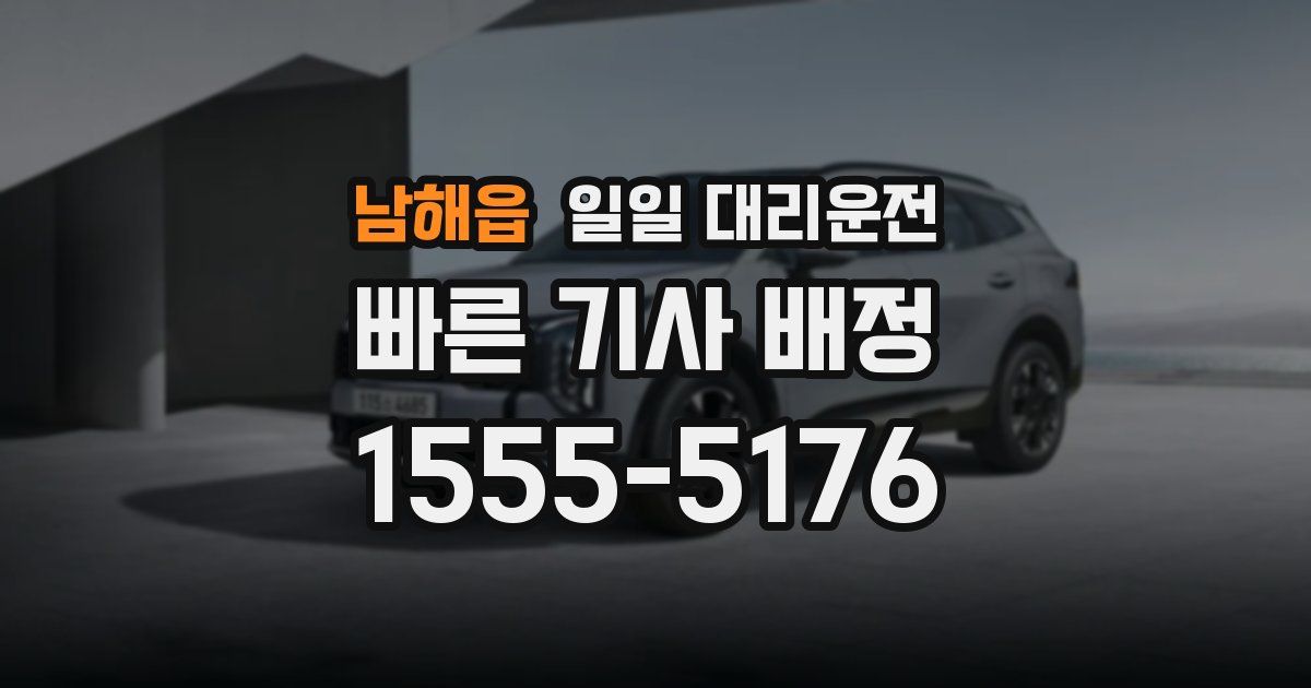 남해읍 일일 대리운전