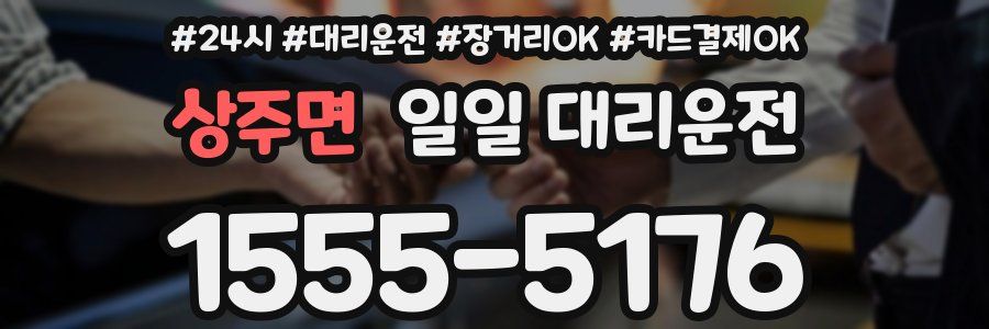 상주면 일일 대리운전