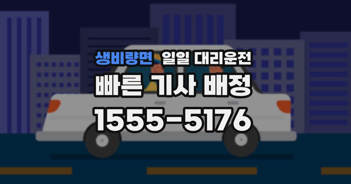 생비량면 일일 대리운전