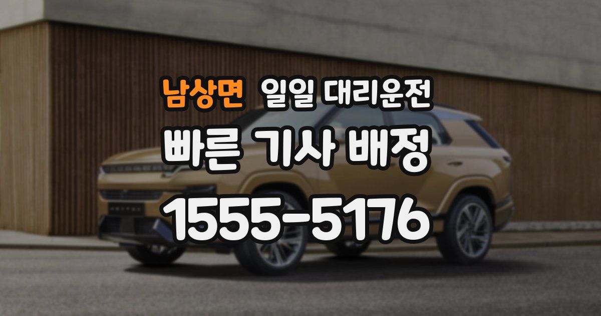 남상면 일일 대리운전