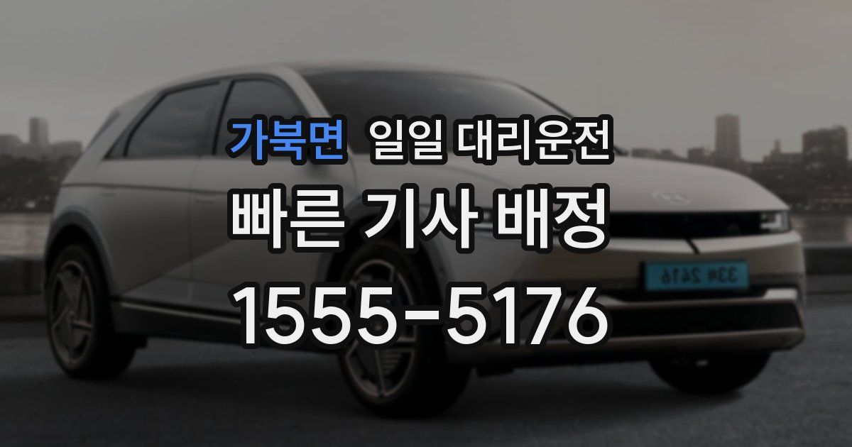 가북면 일일 대리운전