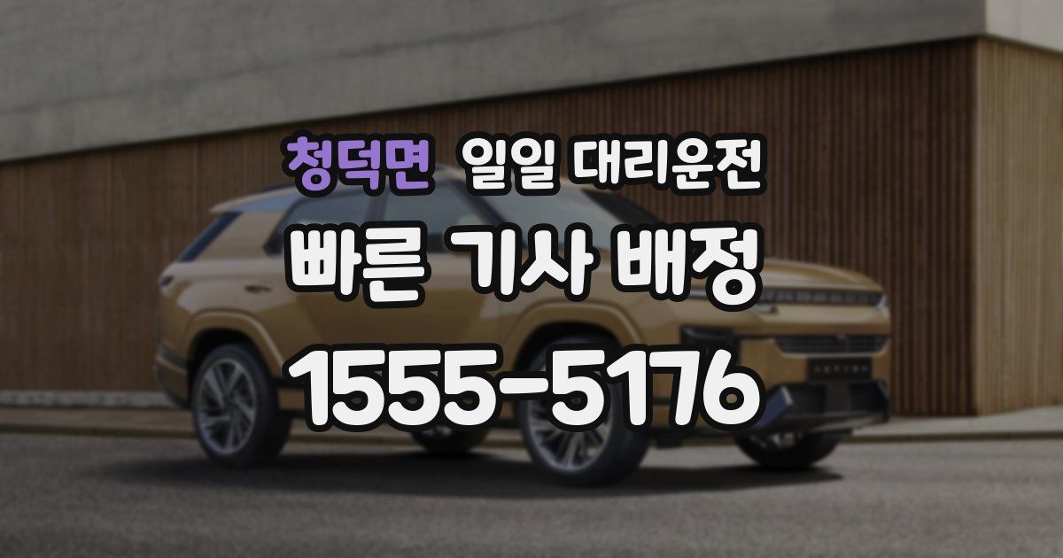 청덕면 일일 대리운전