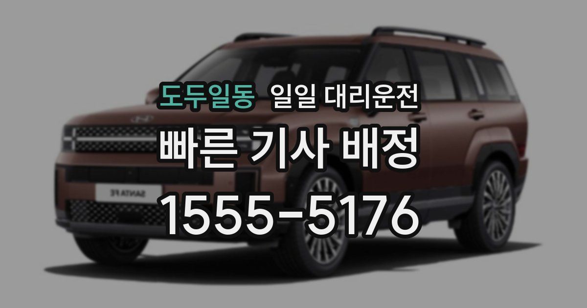 도두일동 일일 대리운전