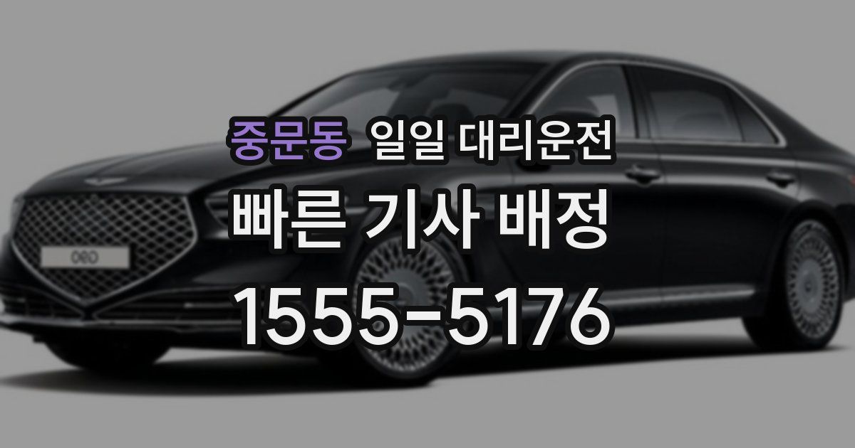 중문동 일일 대리운전