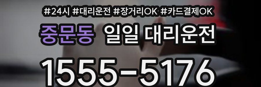 중문동 일일 대리운전