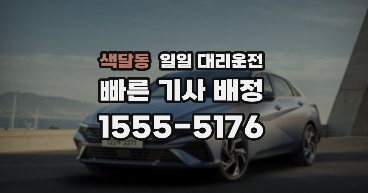 색달동 일일 대리운전