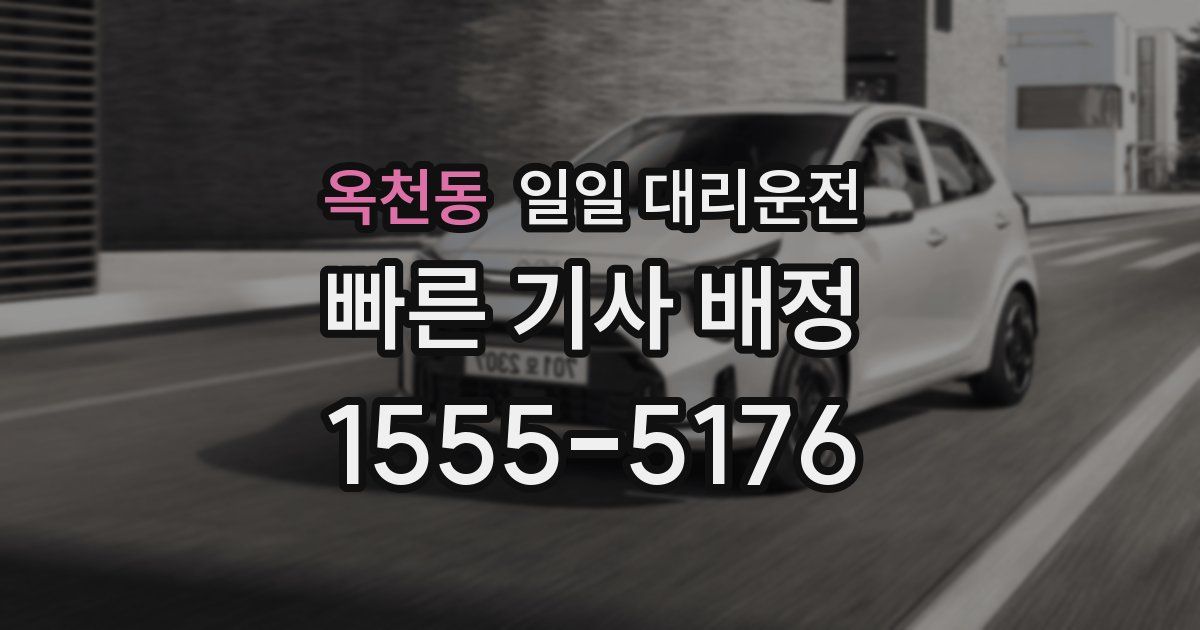 옥천동 일일 대리운전