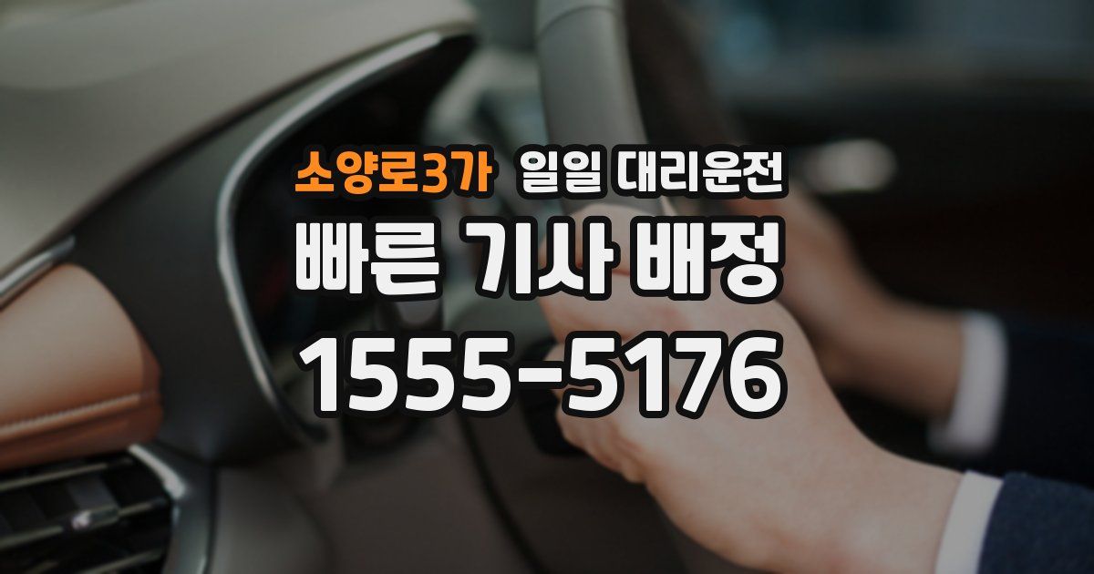 소양로3가 일일 대리운전