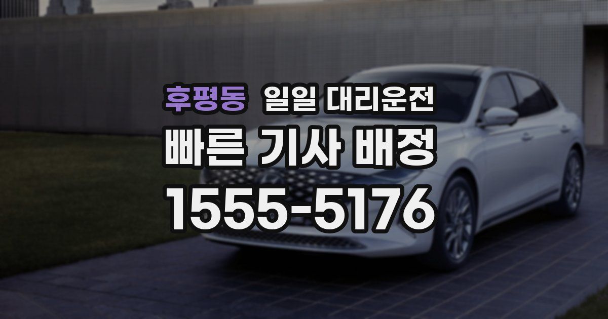 후평동 일일 대리운전