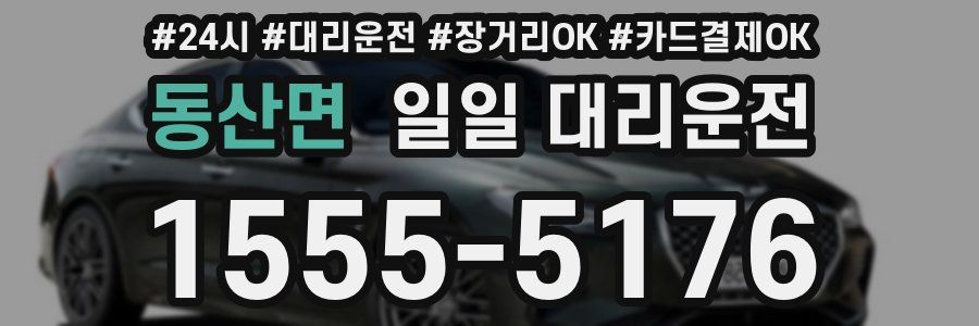 동산면 일일 대리운전