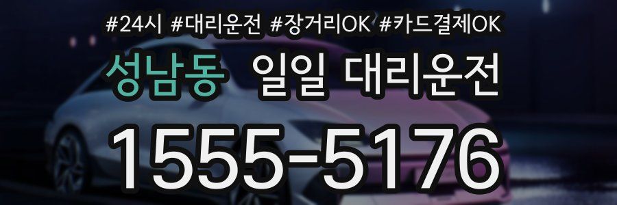 성남동 일일 대리운전
