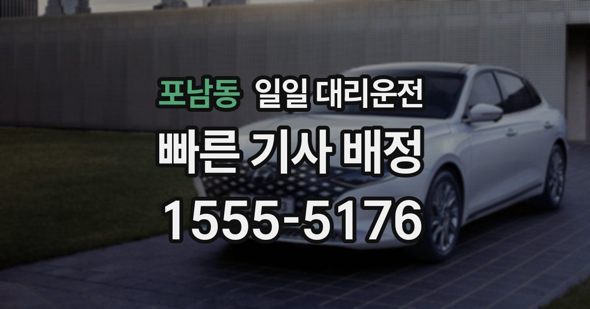 포남동 일일 대리운전