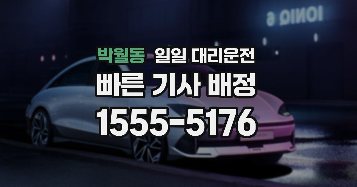 박월동 일일 대리운전