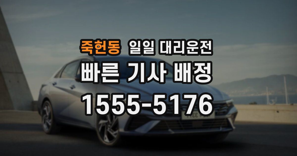 죽헌동 일일 대리운전