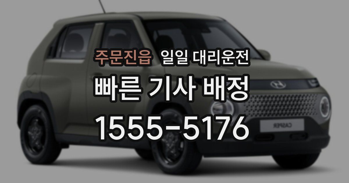 주문진읍 일일 대리운전