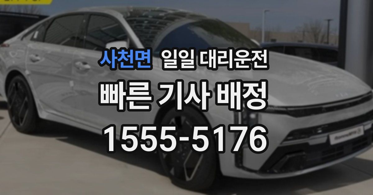사천면 일일 대리운전