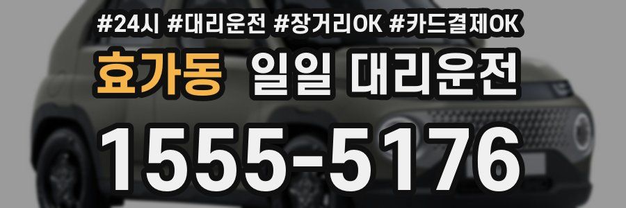 효가동 일일 대리운전