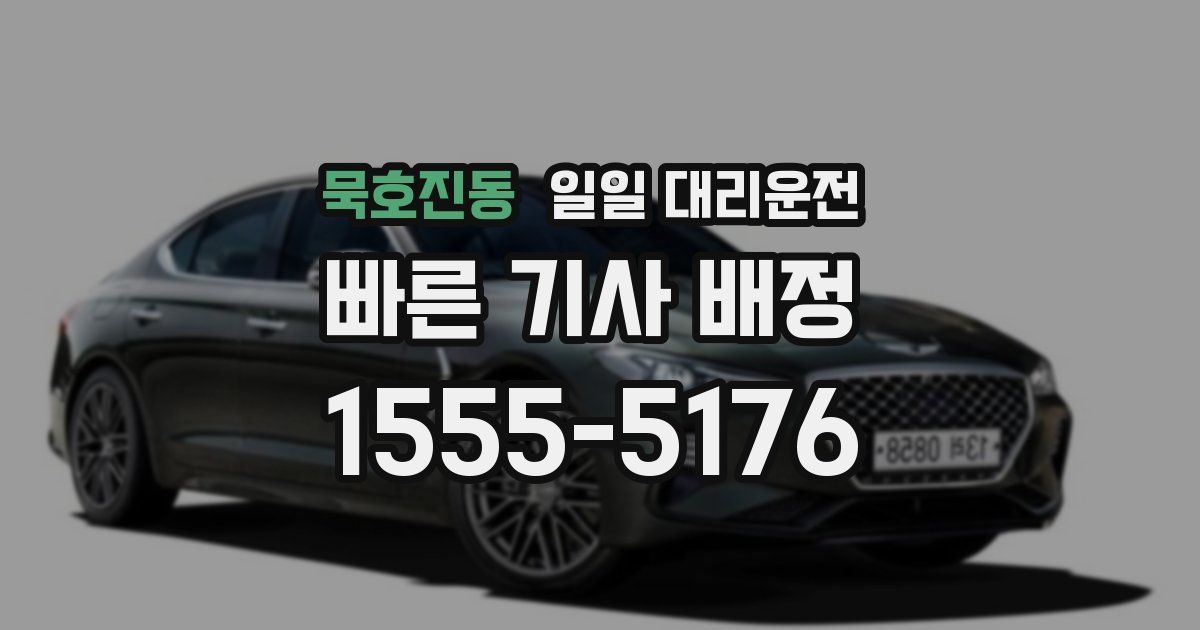 묵호진동 일일 대리운전