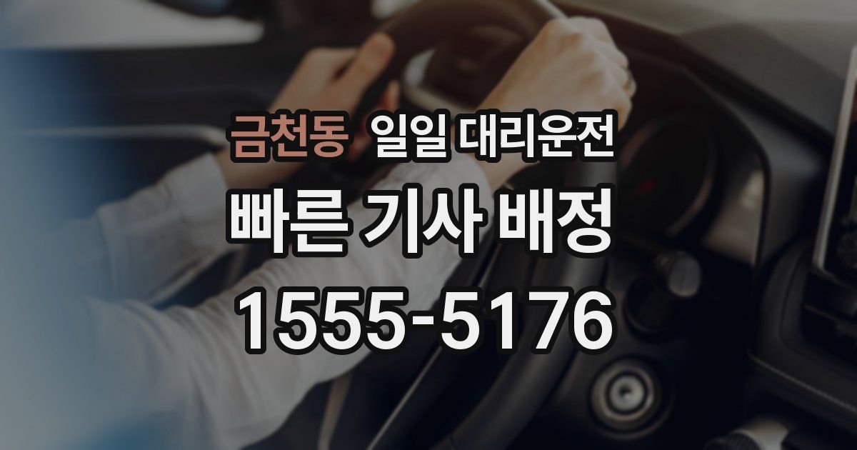 금천동 일일 대리운전