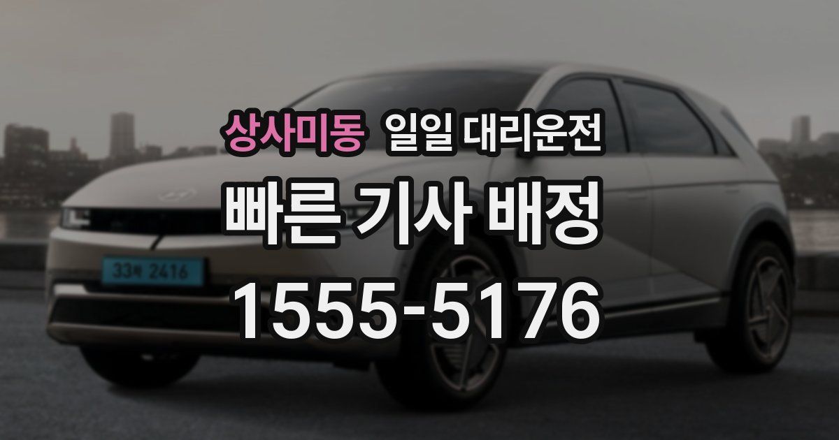 상사미동 일일 대리운전