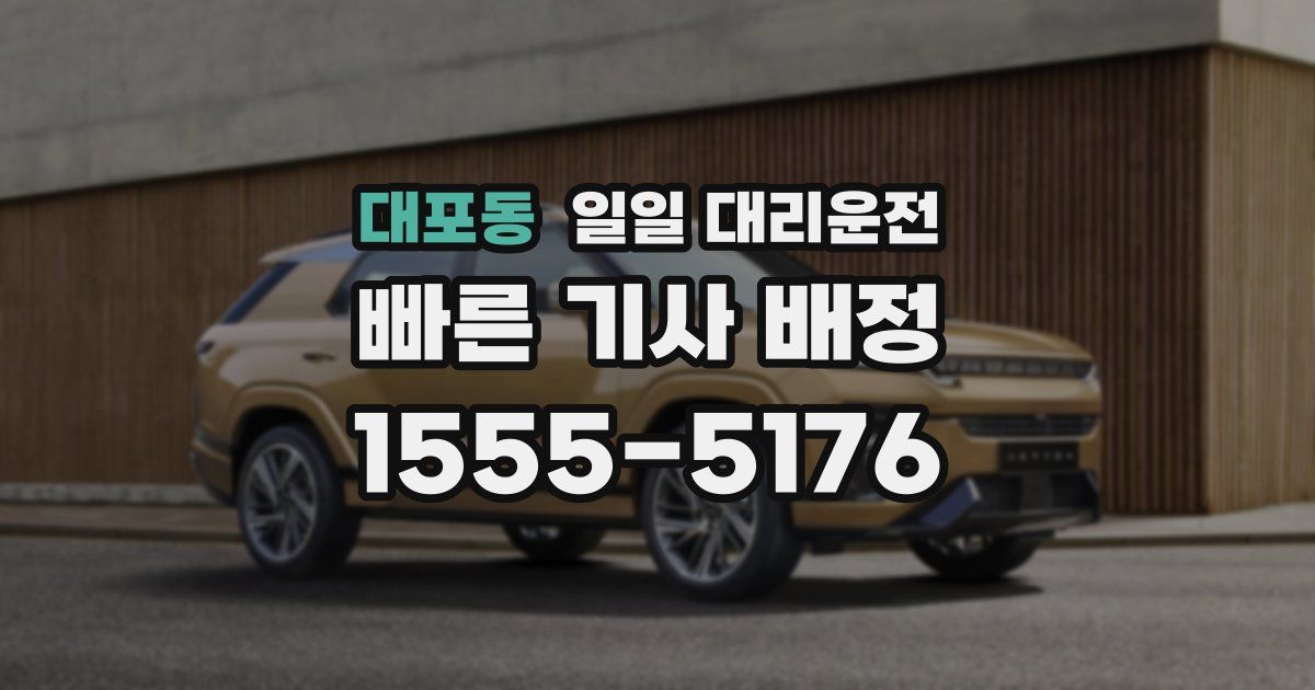 대포동 일일 대리운전