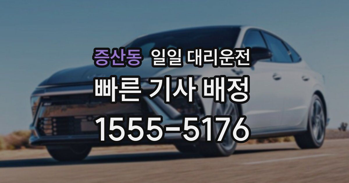 증산동 일일 대리운전